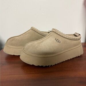 UGG Beige Platform Mules